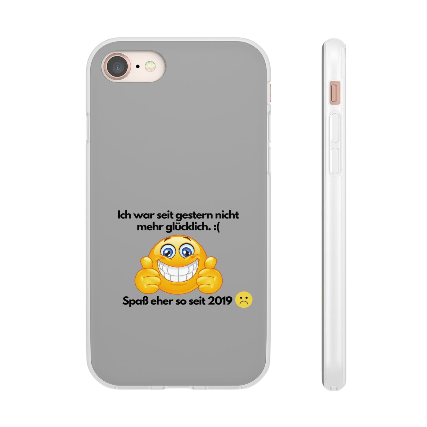 "lch war seit gestern nicht mehr glücklich" High Quality Phone Case