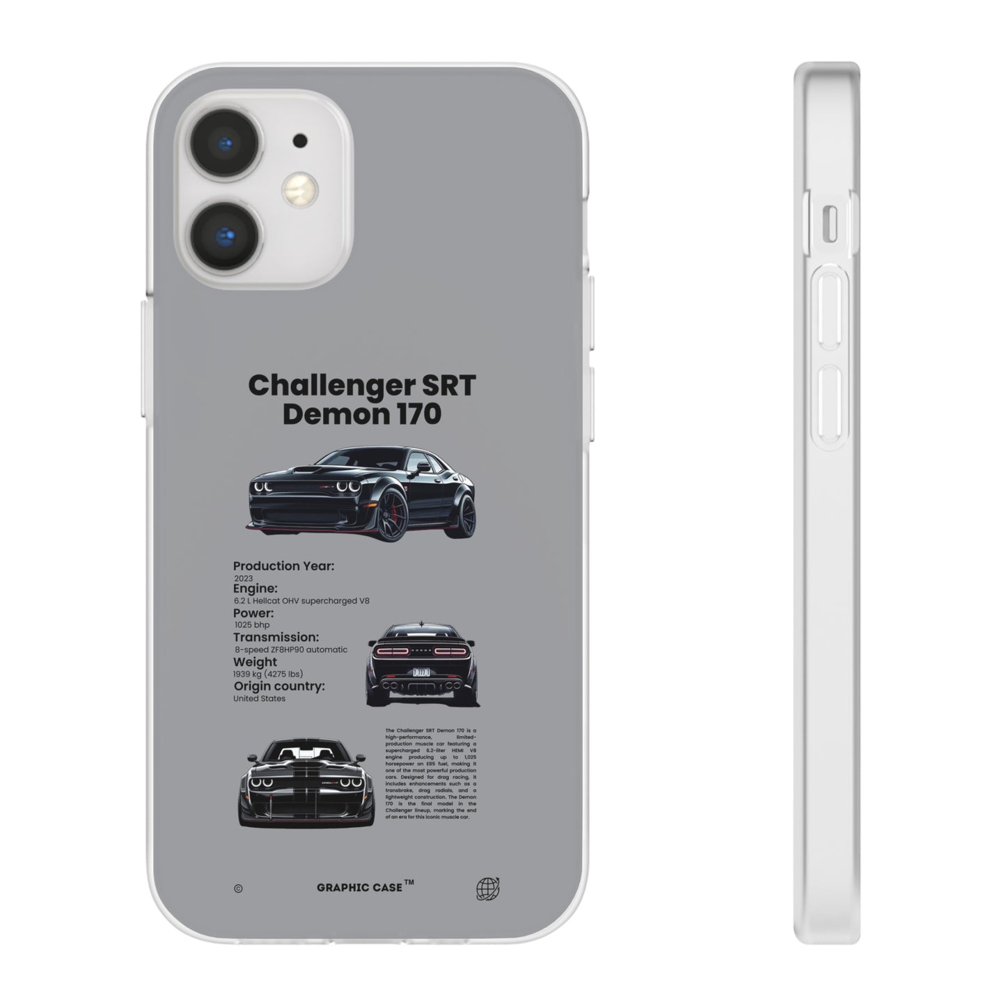 "Challenger SRT Demon 170" High Quality Phone Case