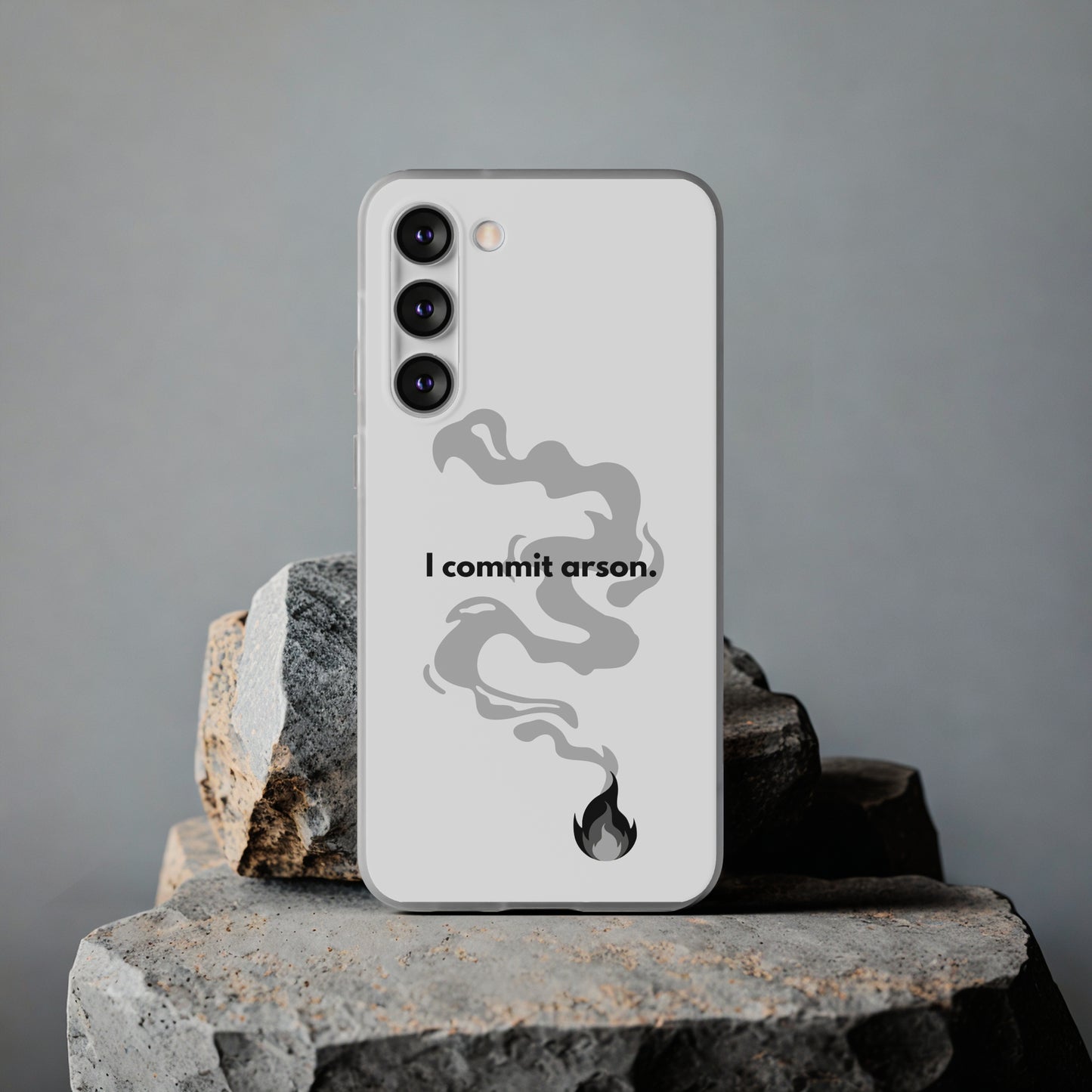 "I commit arson." High Quality Phone Case