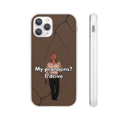 "My pronouns? I/drive" High Quality Phone Case