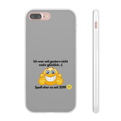 "lch war seit gestern nicht mehr glücklich" High Quality Phone Case