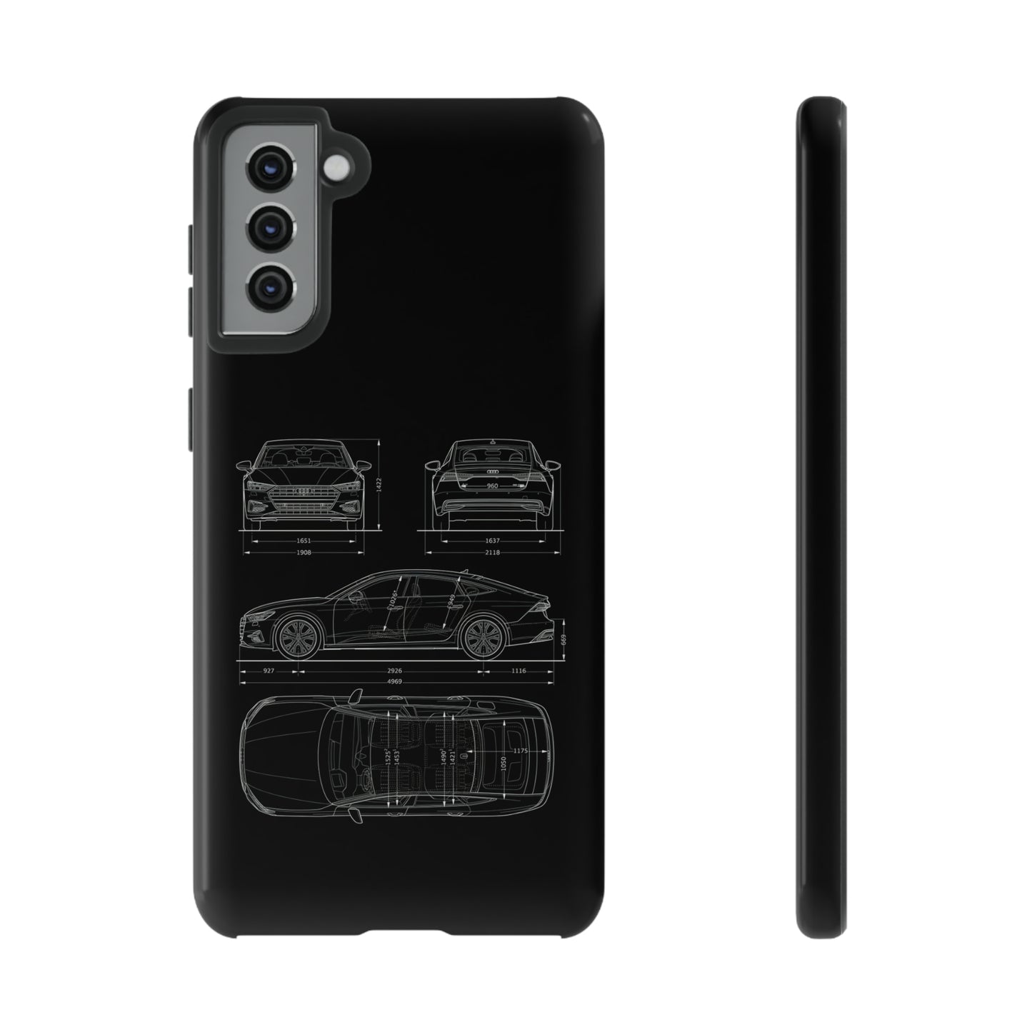 "Car Blueprint RS7" Premium Quality Phone Case