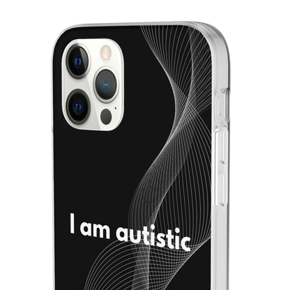 "I am autistic -black version" High Quality Phone Case