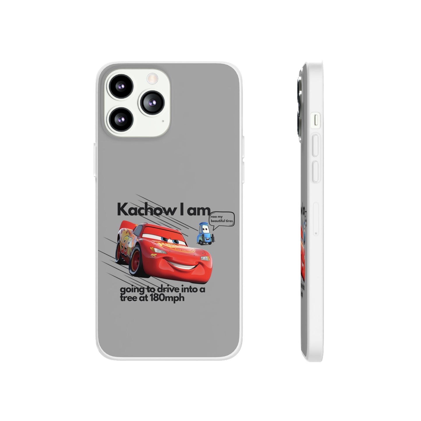 "Kachow into a tree" High Quality Phone Case