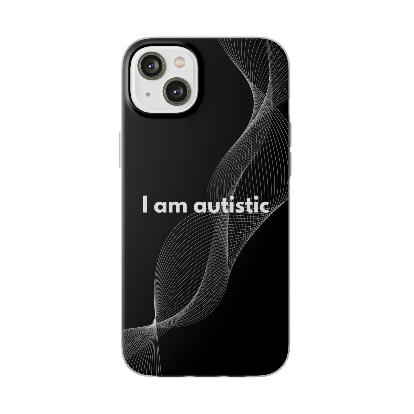 "I am autistic -black version" High Quality Phone Case