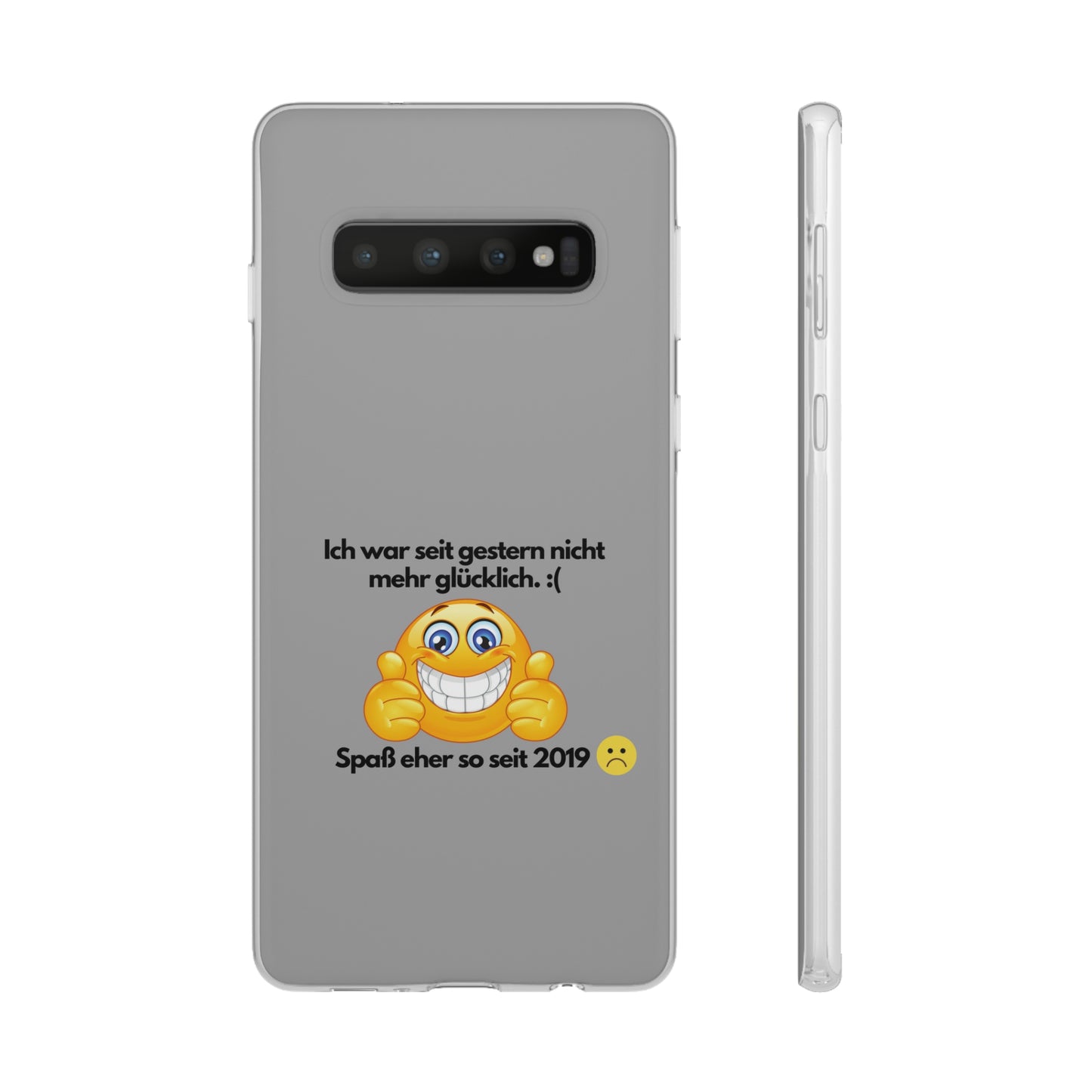 "lch war seit gestern nicht mehr glücklich" High Quality Phone Case