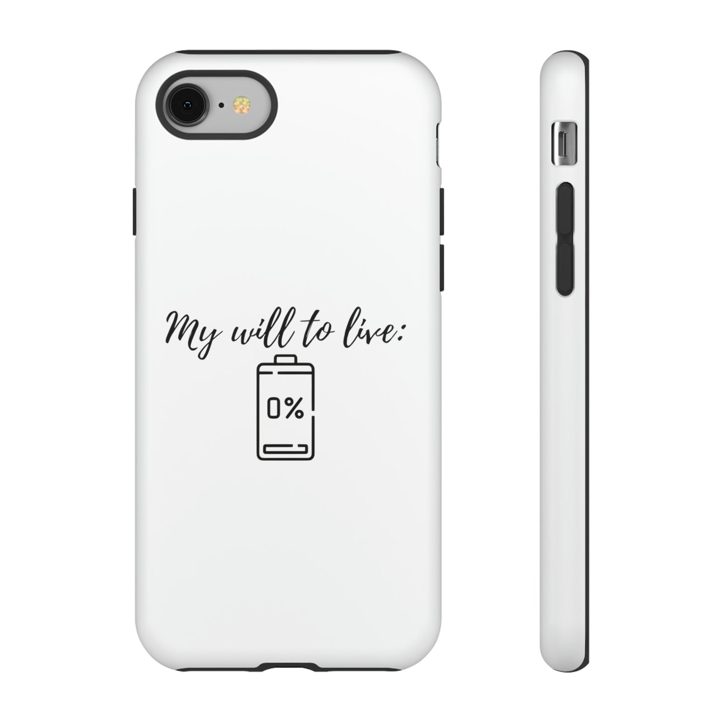 "My will to live: 0%" Premium Quality Phone Case