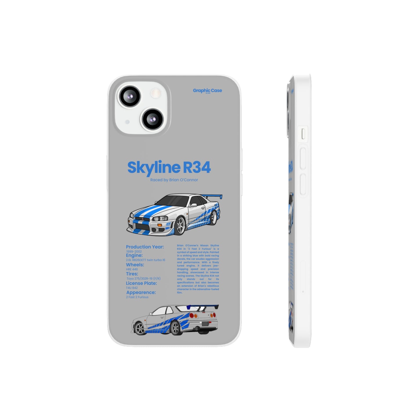 "Skyline R34" High Quality Phone Cases