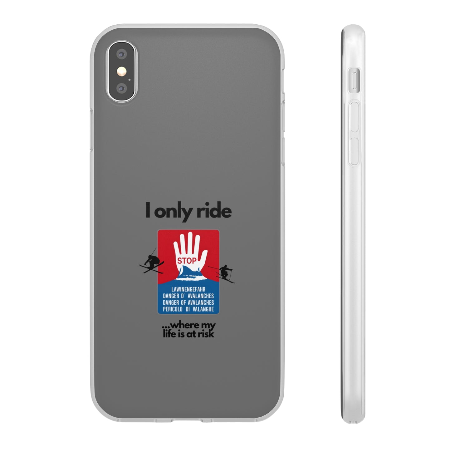 "I only ride where my life is at risk" High Quality Phone Case