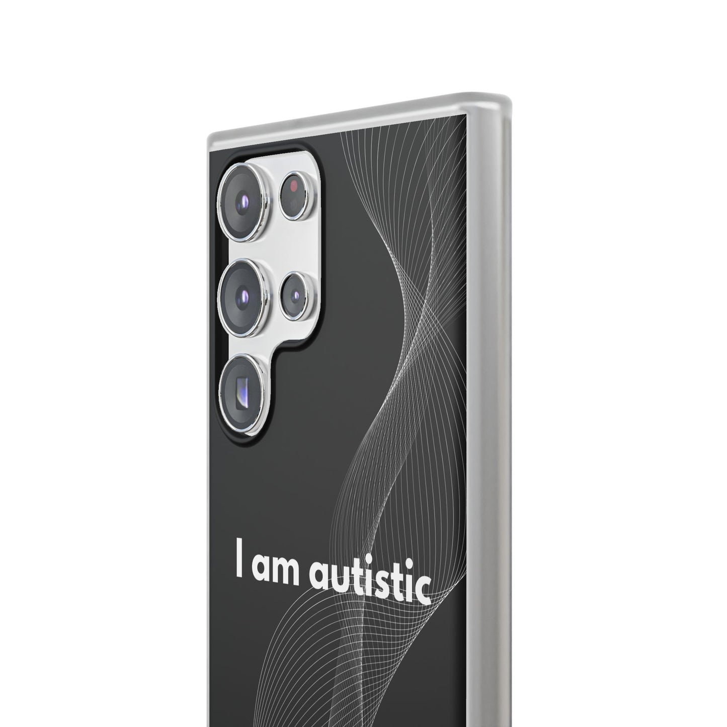 "I am autistic -black version" High Quality Phone Case