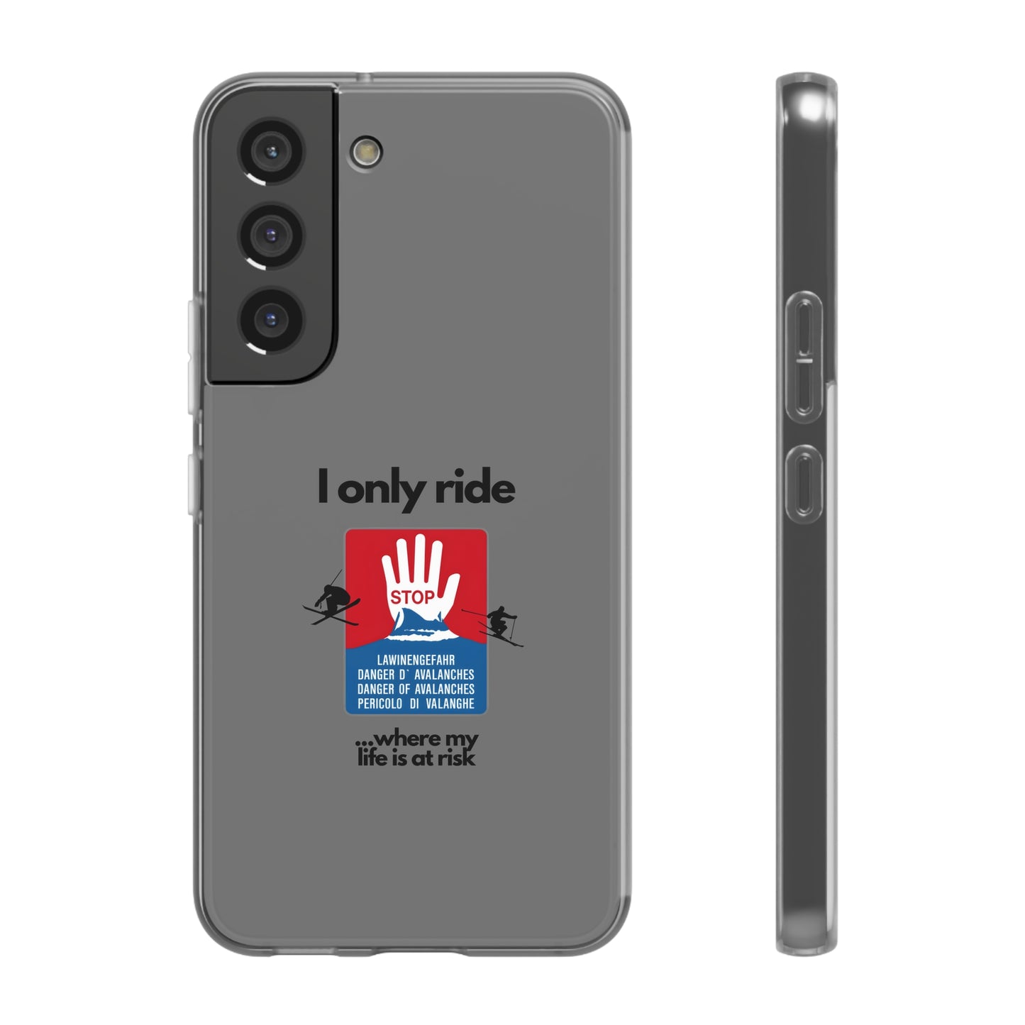 "I only ride where my life is at risk" High Quality Phone Case