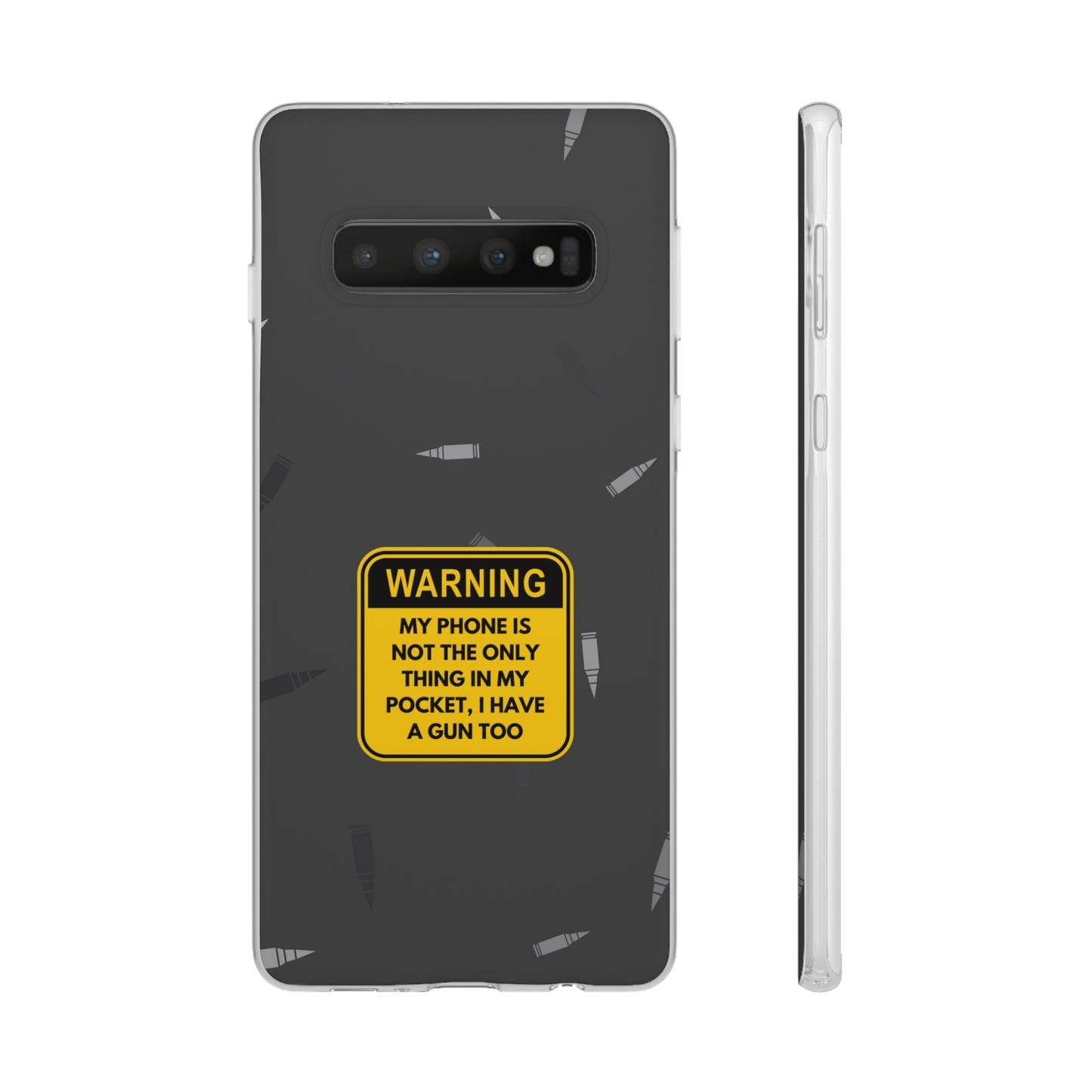 "Warning, my phone is not the only thing in my pocket" High Quality Phone Case