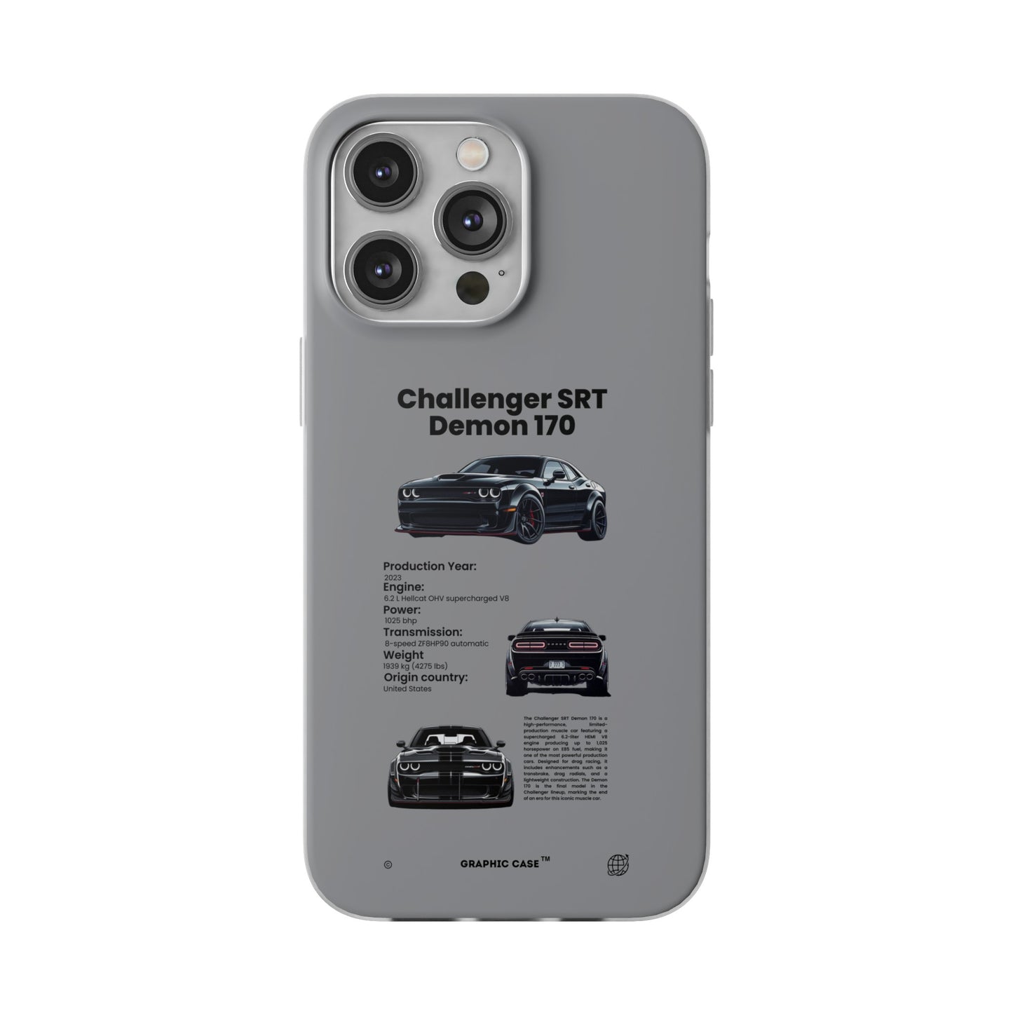 "Challenger SRT Demon 170" High Quality Phone Case