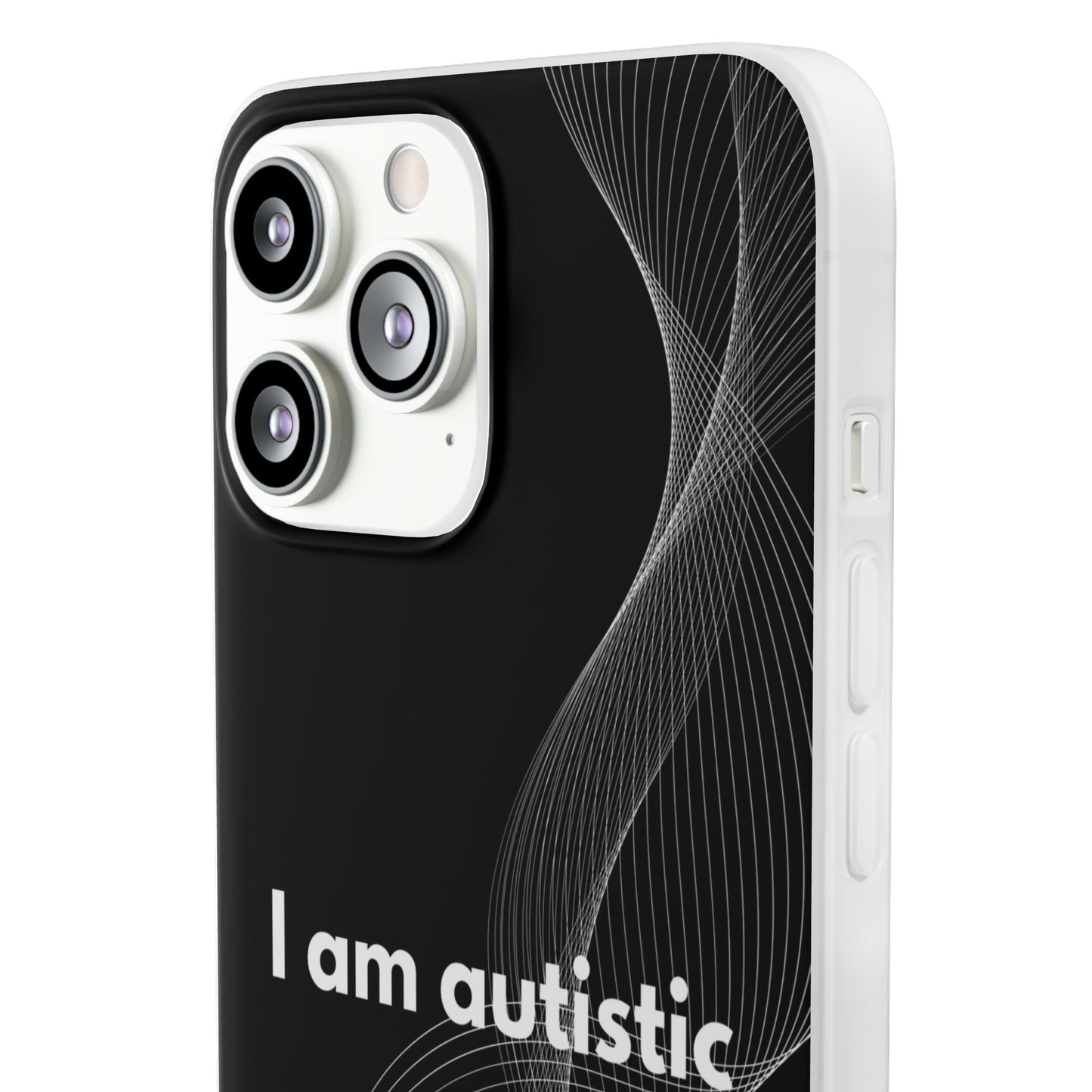 "I am autistic -black version" High Quality Phone Case