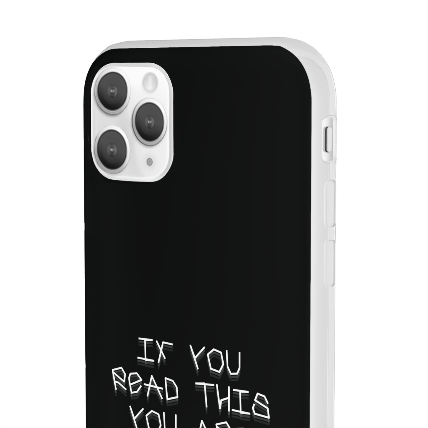 "If you read this you are stupid :)" High Quality Phone Case