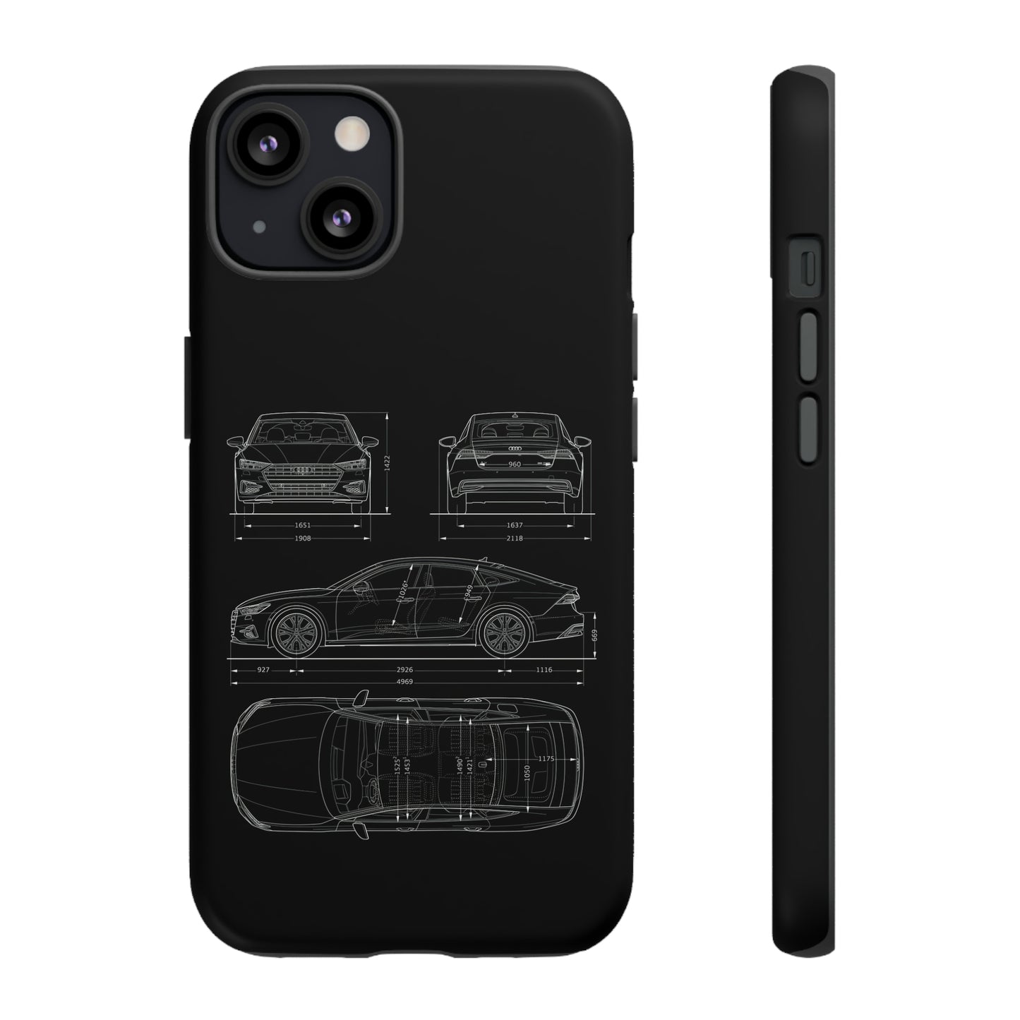 "Car Blueprint RS7" Premium Quality Phone Case