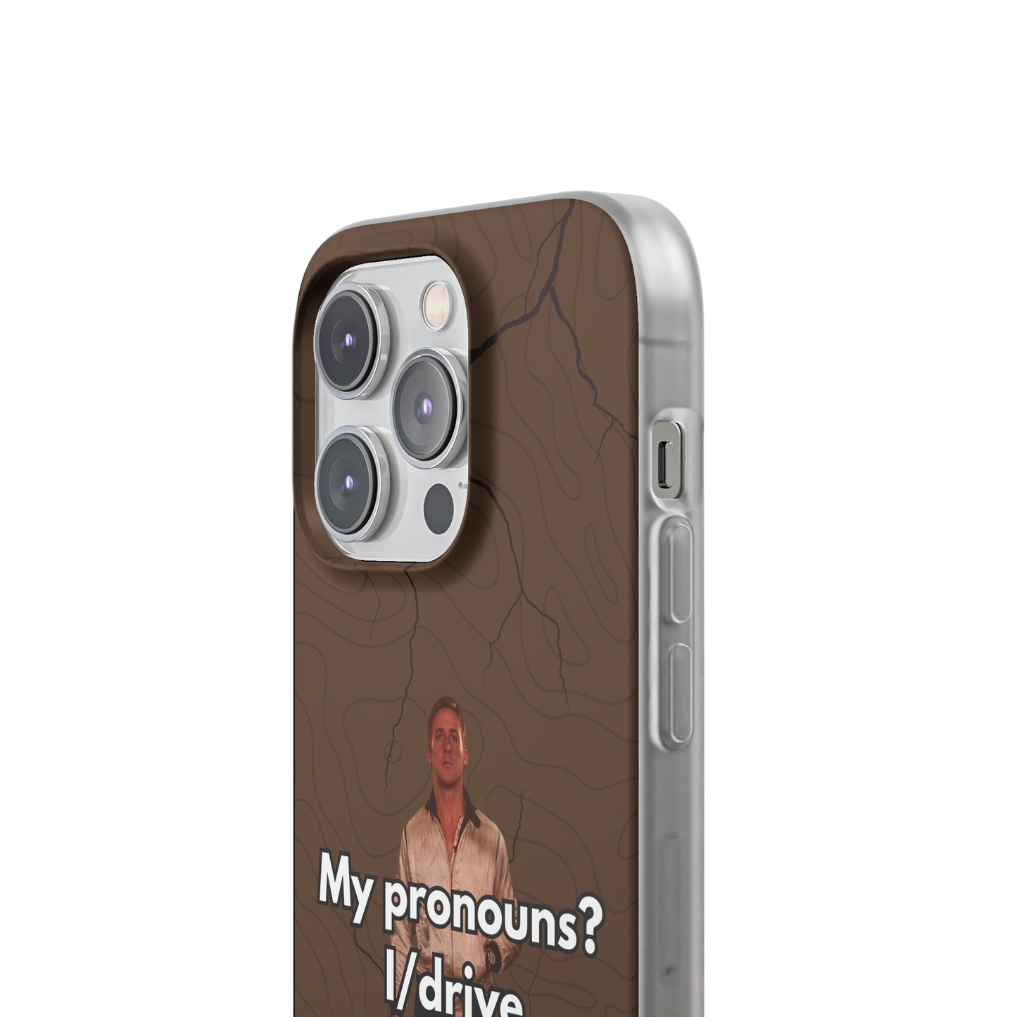 "My pronouns? I/drive" High Quality Phone Case