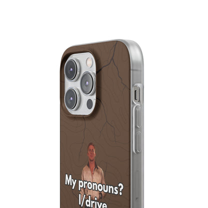 "My pronouns? I/drive" High Quality Phone Case