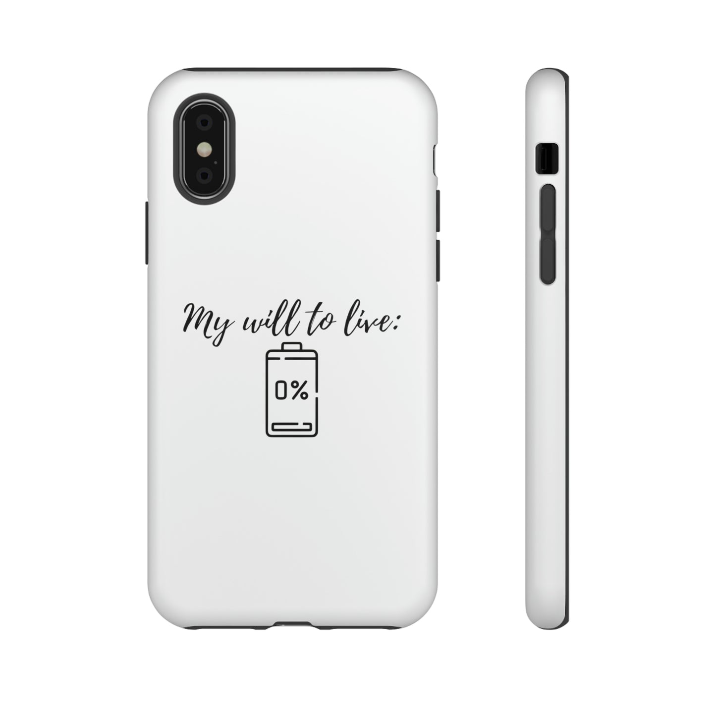 "My will to live: 0%" Premium Quality Phone Case