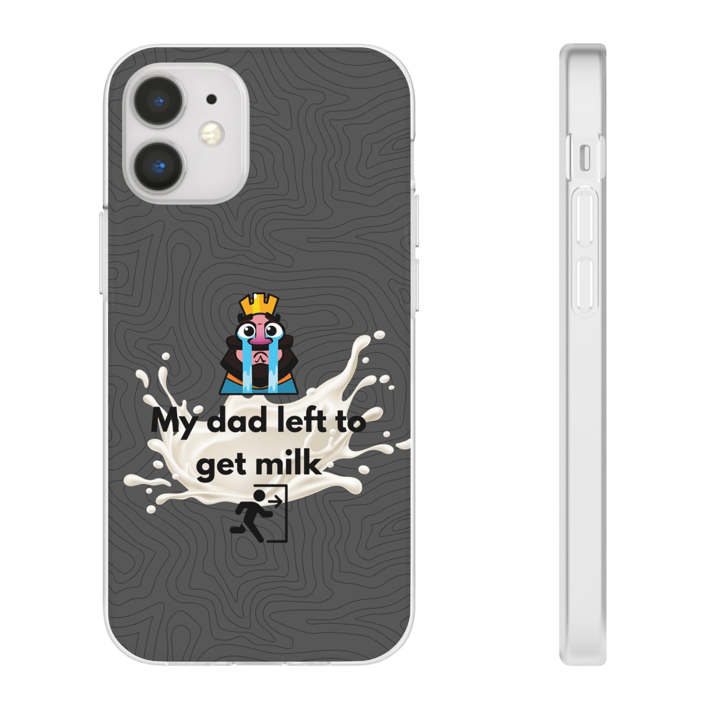 "My dad left to get milk" High Quality Phone Case