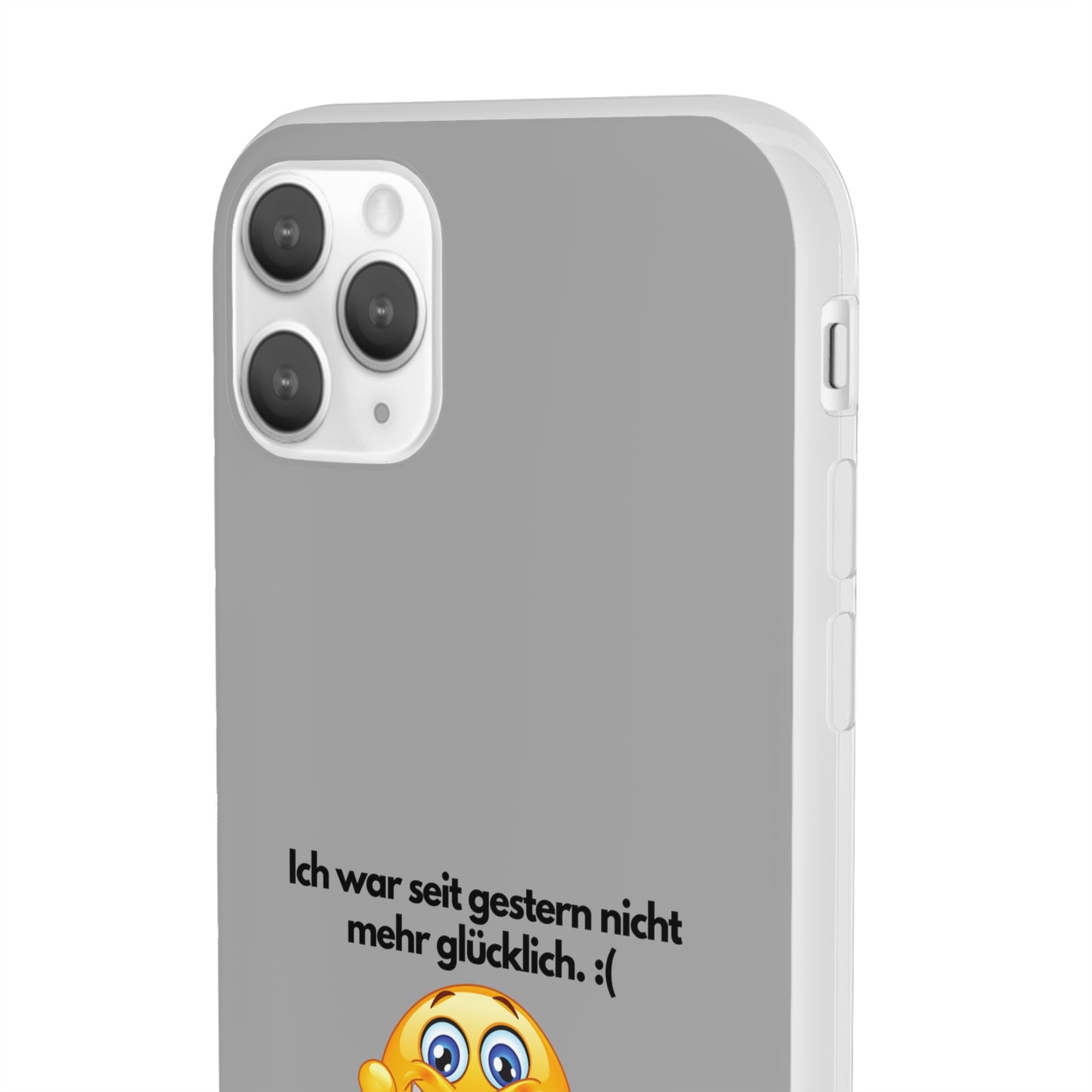 "lch war seit gestern nicht mehr glücklich" High Quality Phone Case