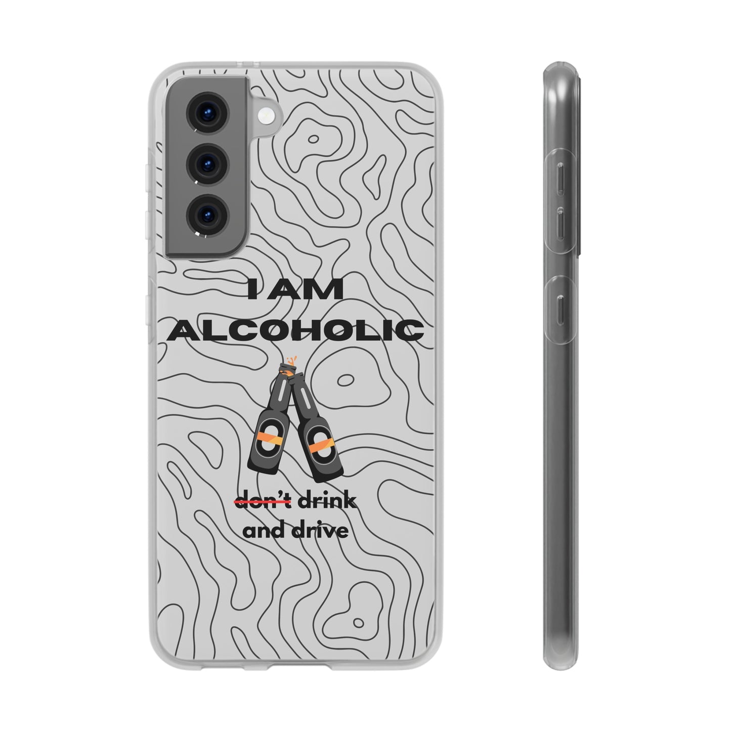 "I am alcoholic" High Quality Phone Case