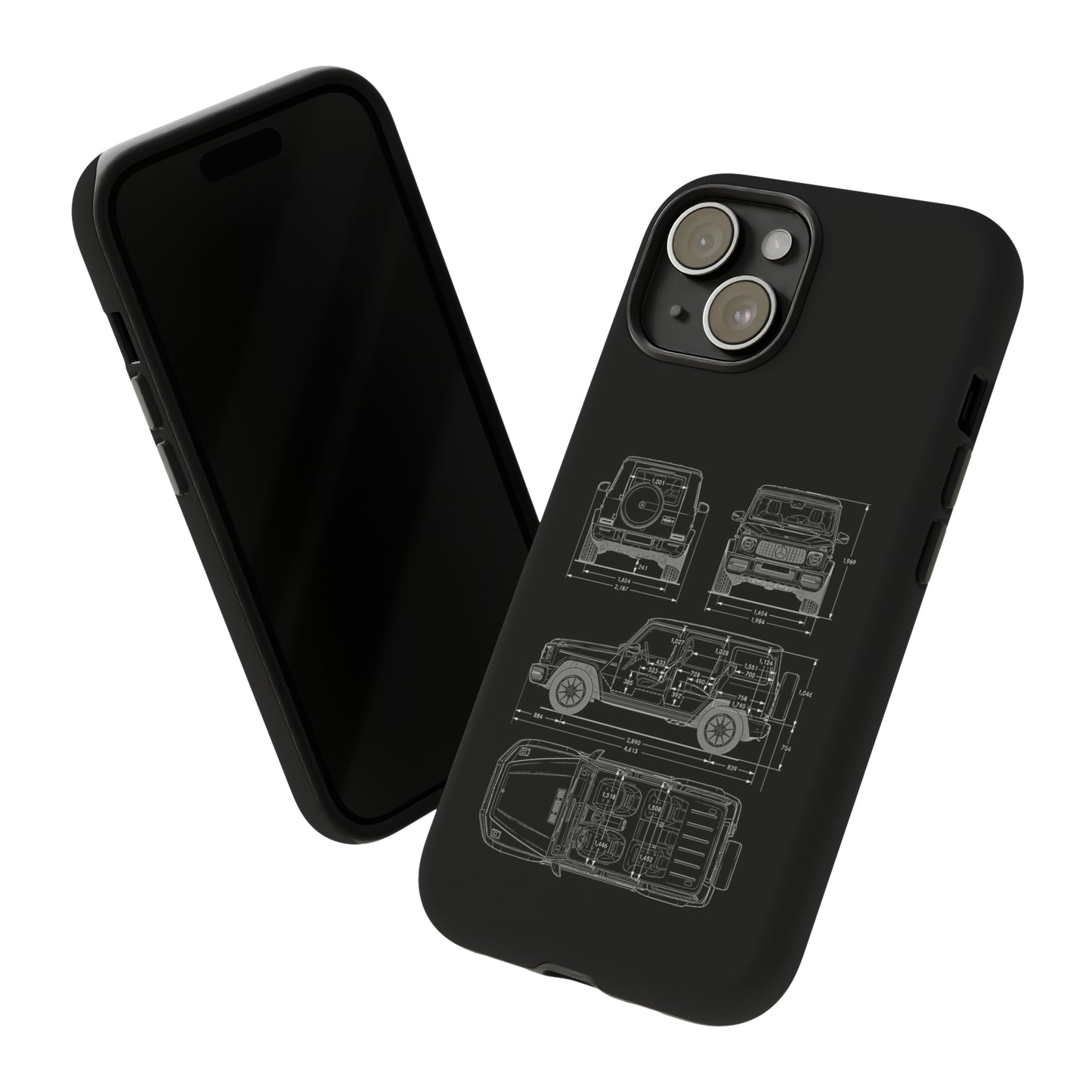 "Wagon Blueprint" Premium Quality Phone Case