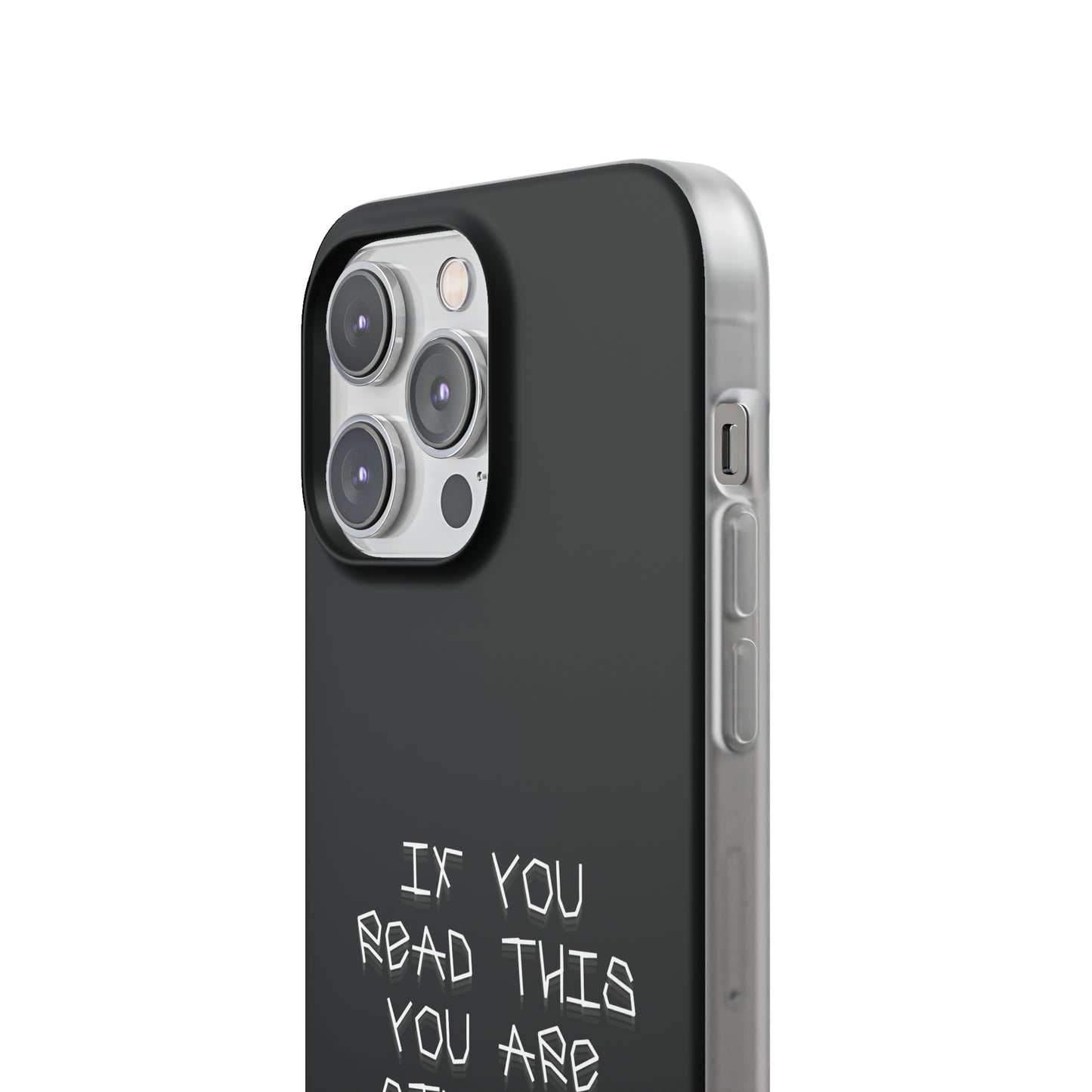 "If you read this you are stupid :)" High Quality Phone Case