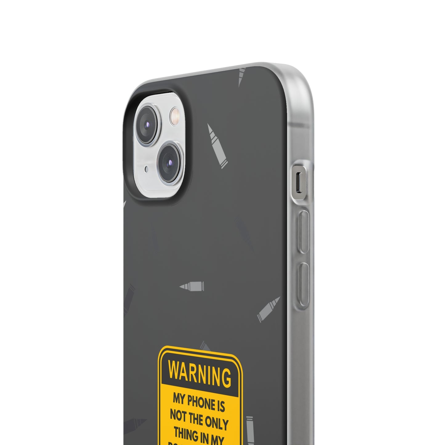 "Warning, my phone is not the only thing in my pocket" High Quality Phone Case