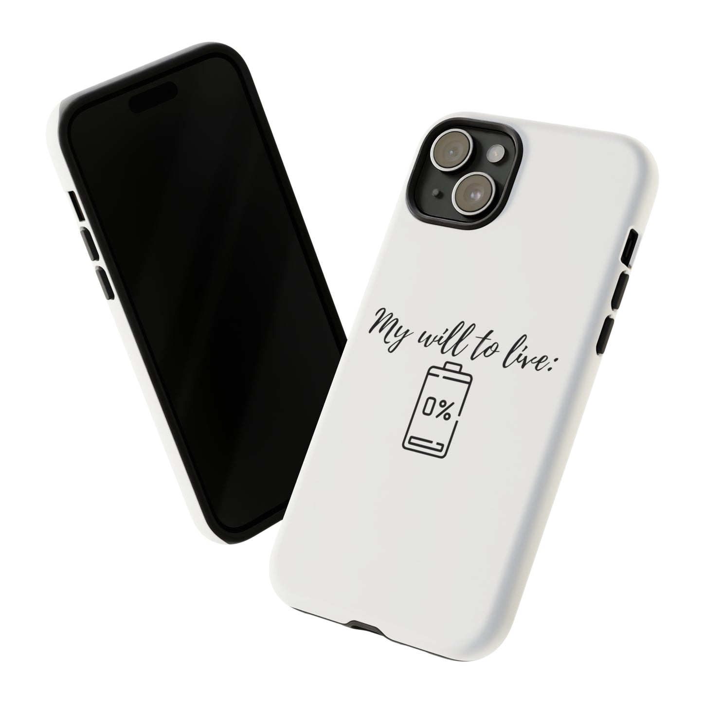 "My will to live: 0%" Premium Quality Phone Case