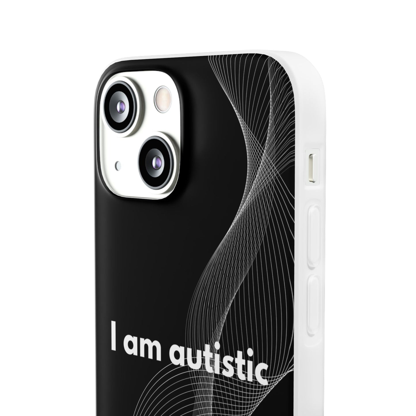 "I am autistic -black version" High Quality Phone Case