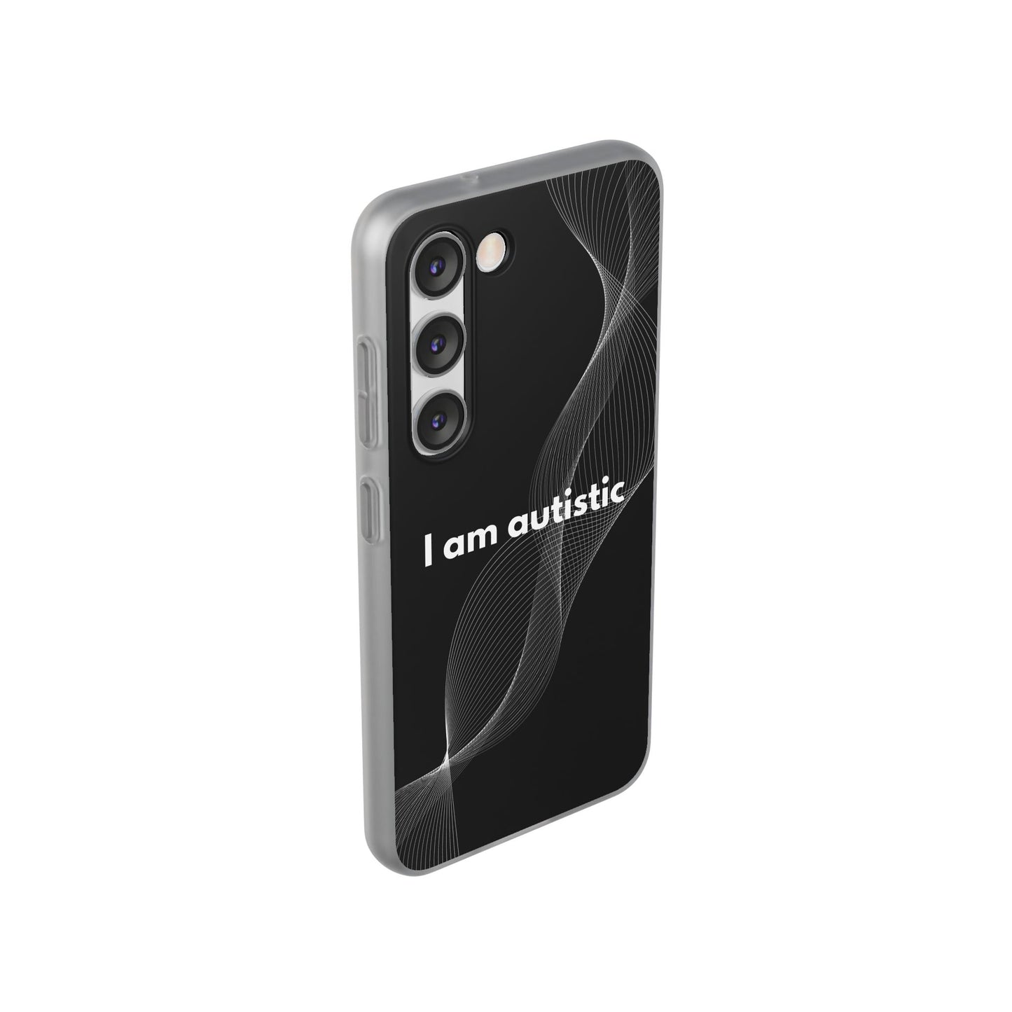 "I am autistic -black version" High Quality Phone Case