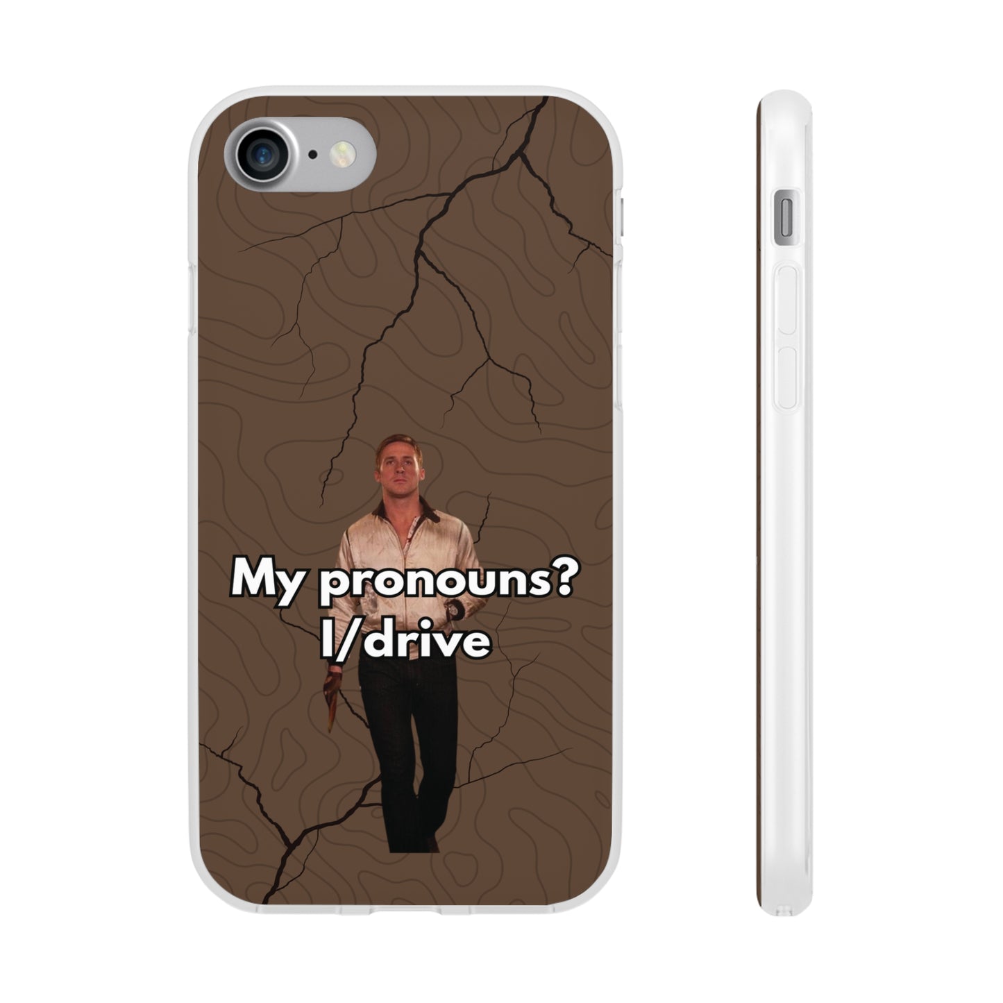 "My pronouns? I/drive" High Quality Phone Case