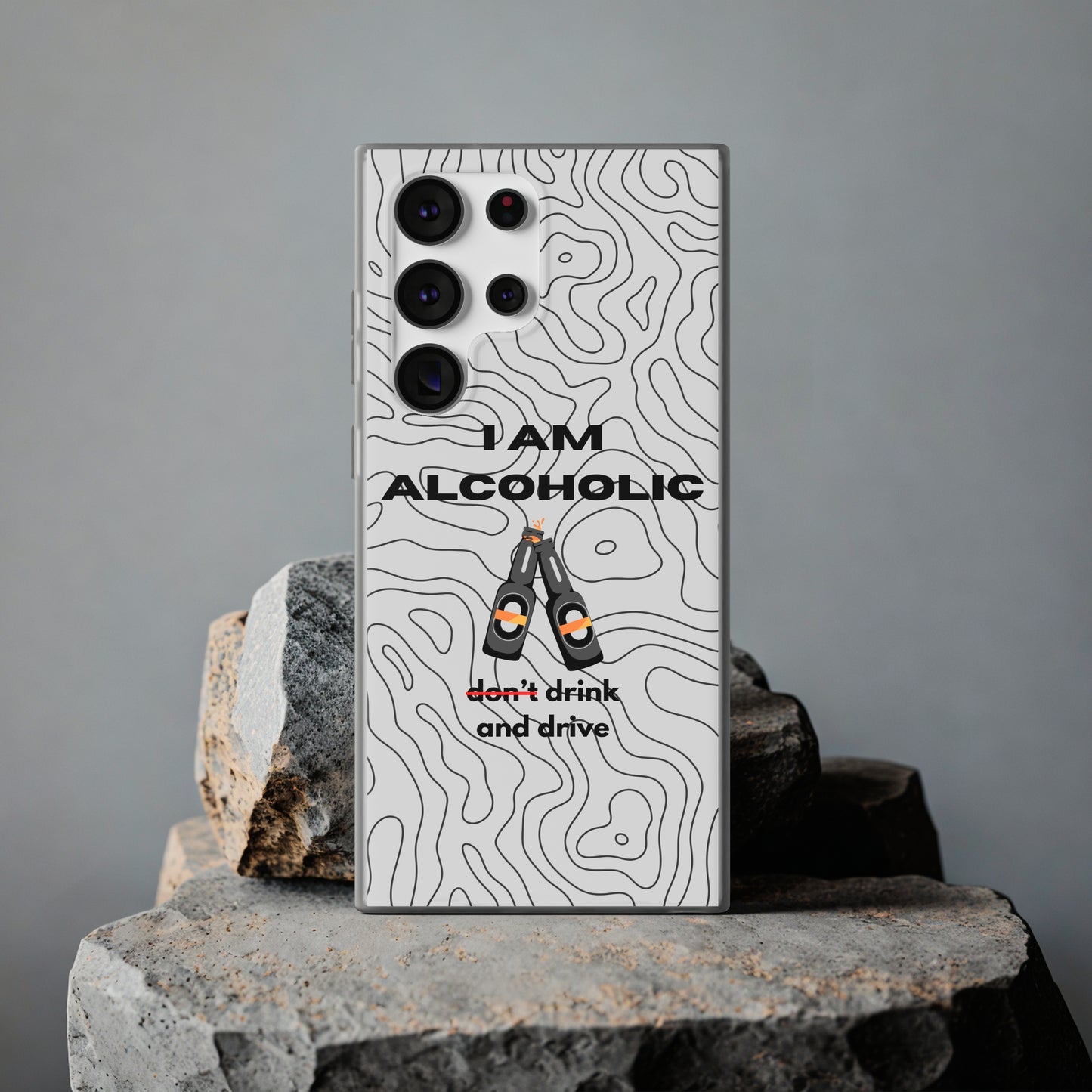 "I am alcoholic" High Quality Phone Case