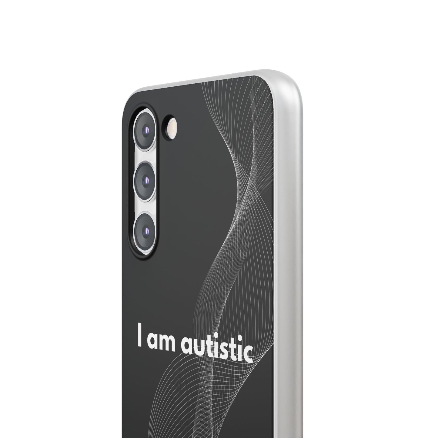 "I am autistic -black version" High Quality Phone Case