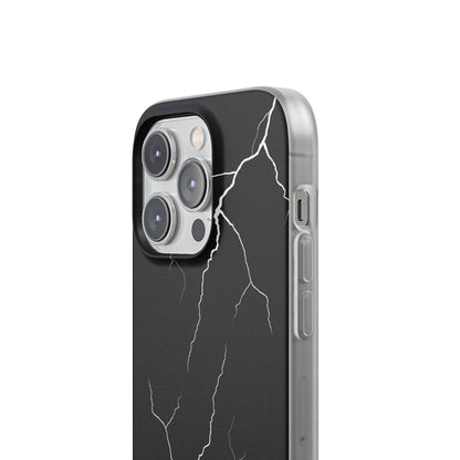 "Lightning and Topography Black" High Quality Phone Case