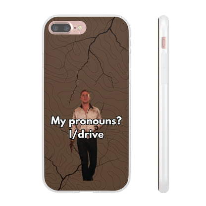 "My pronouns? I/drive" High Quality Phone Case