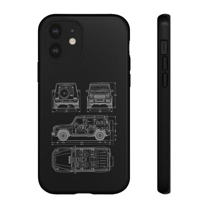 "Wagon Blueprint" Premium Quality Phone Case