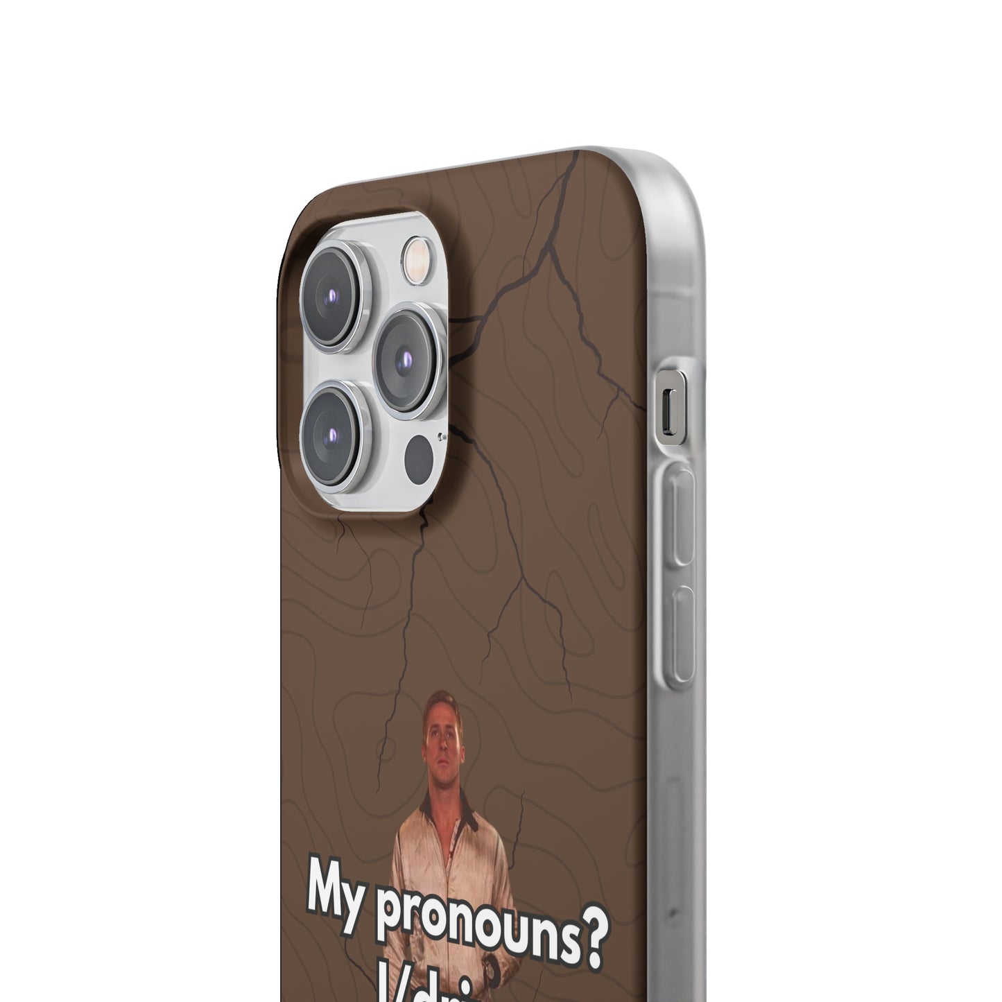 "My pronouns? I/drive" High Quality Phone Case