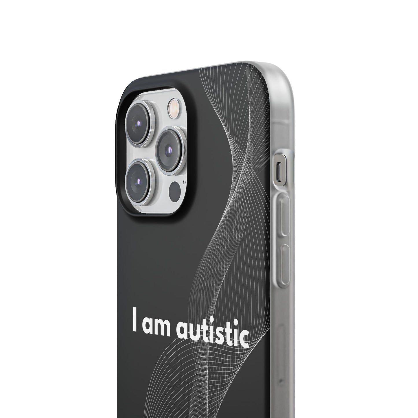 "I am autistic -black version" High Quality Phone Case