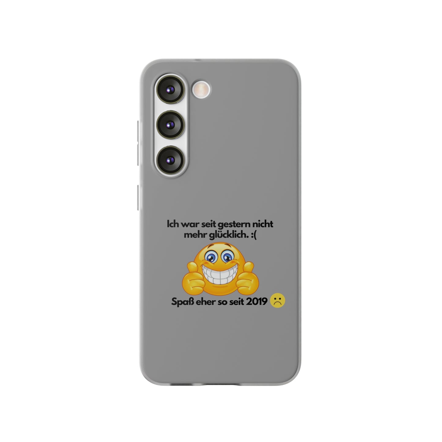 "lch war seit gestern nicht mehr glücklich" High Quality Phone Case