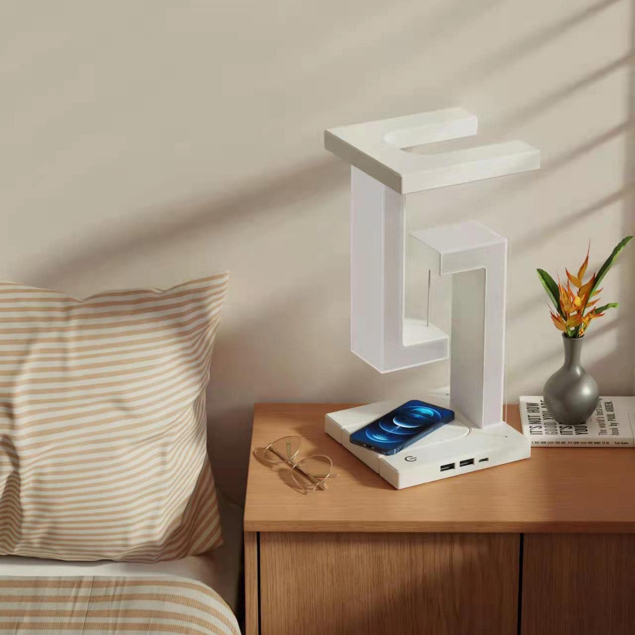 Floating Wireless Charging Table Lamp